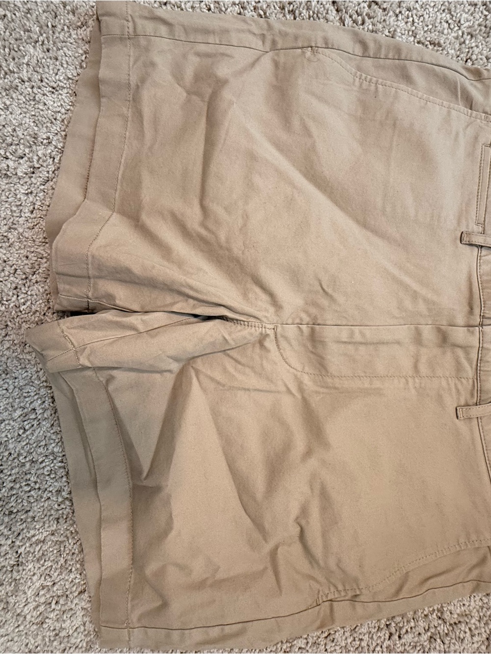 Khaki Cotton Shorts - Classic Chino Style